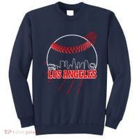 Retro Los Angeles Skyline Baseball Sweatshirt thumb 0