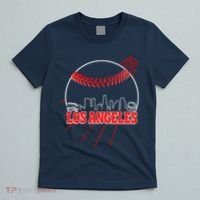 Retro Los Angeles Skyline Baseball T-Shirt thumb 5