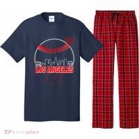 Retro Los Angeles Skyline Baseball Pajama Set thumb 0