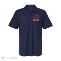 Retro Los Angeles Skyline Baseball Polo thumb 0