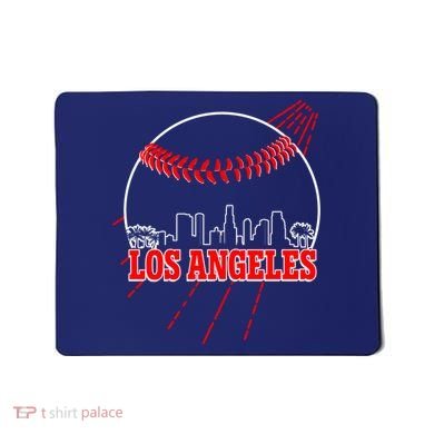 Retro Los Angeles Skyline Baseball Mousepad