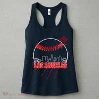 Retro Los Angeles Skyline Baseball Women's Tank Top thumb 3
