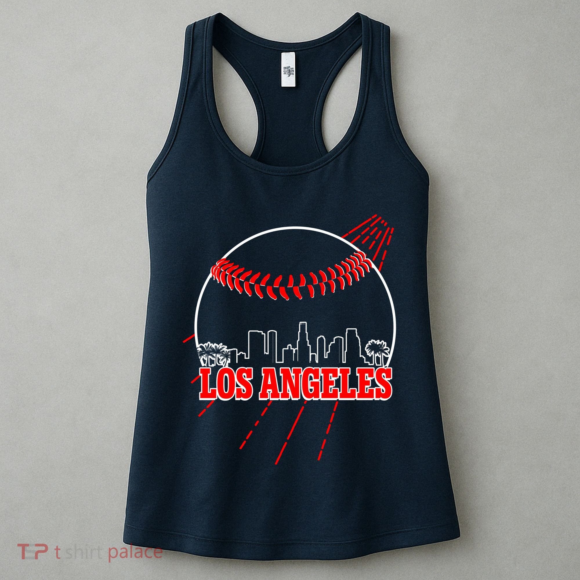 Retro Los Angeles Skyline Baseball Women's Tank Top