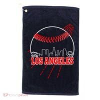 Retro Los Angeles Skyline Baseball Golf Towel thumb 0