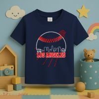 Retro Los Angeles Skyline Baseball Toddler T-Shirt thumb 3