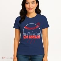 Retro Los Angeles Skyline Baseball Women's T-Shirt thumb 4