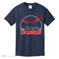 Retro Los Angeles Skyline Baseball Kids T-Shirt thumb 0