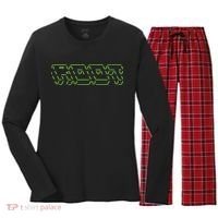 Root Linux ASCII Art Hacker Women's Long Sleeve Flannel Pajama Set  thumb 0