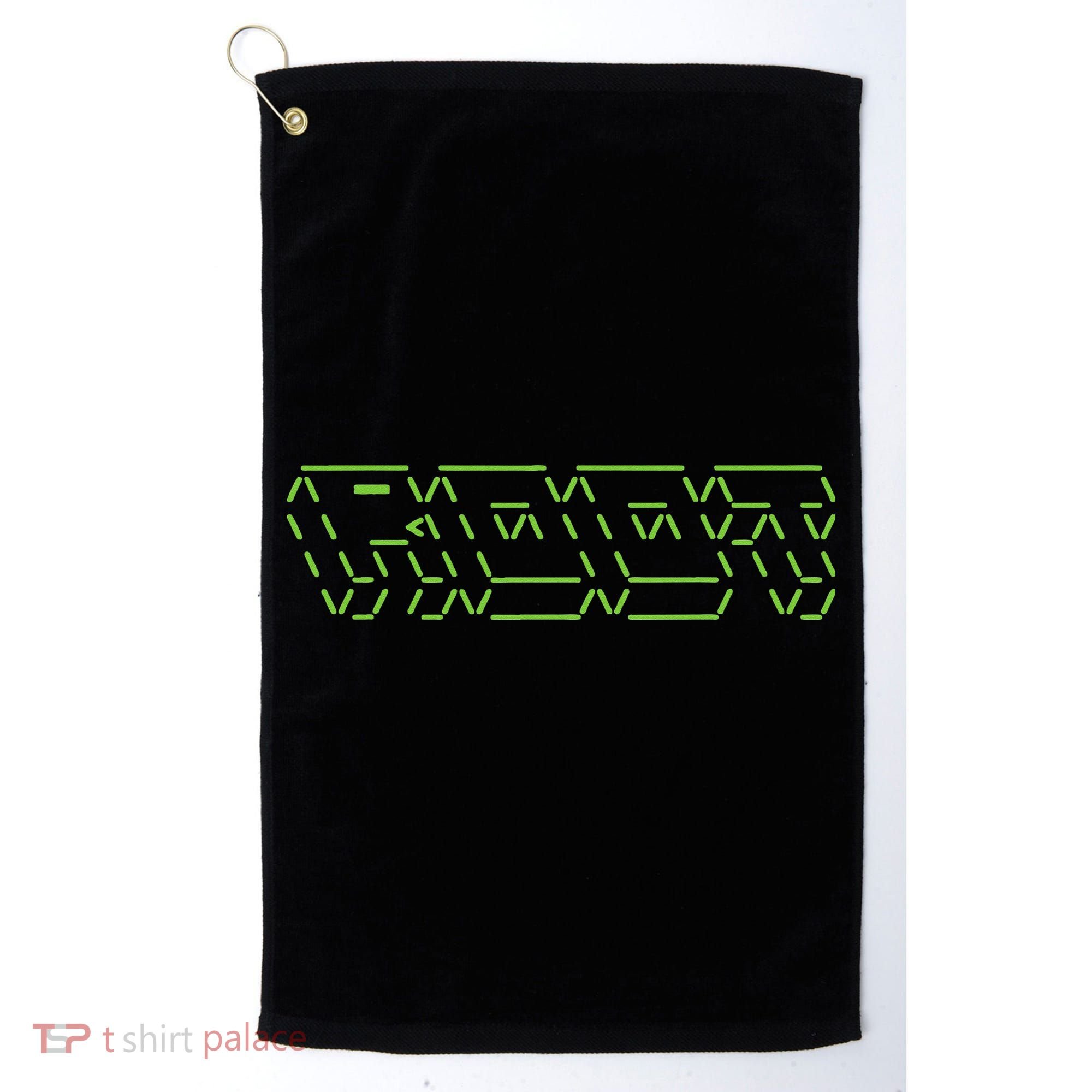 Root Linux ASCII Art Hacker Golf Towel