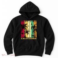 Retro Los Angeles California Palm Tree Stripes Hoodie thumb 0