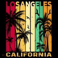 Retro Los Angeles California Palm Tree Stripes Coffee Mug thumb 5