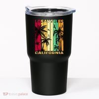 Retro Los Angeles California Palm Tree Stripes Tumbler thumb 0