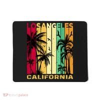 Retro Los Angeles California Palm Tree Stripes Mousepad thumb 0
