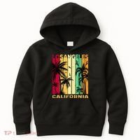 Retro Los Angeles California Palm Tree Stripes Kids Hoodie thumb 0