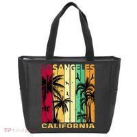 Retro Los Angeles California Palm Tree Stripes Tote Bag thumb 0