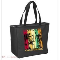 Retro Los Angeles California Palm Tree Stripes Tote Bag thumb 2