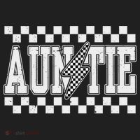 Retro Lightning Auntie Checkered Funny Auntie For Women Women's Sweatshirt thumb 2