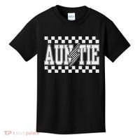Retro Lightning Auntie Checkered Funny Auntie For Women Kids T-Shirt thumb 0