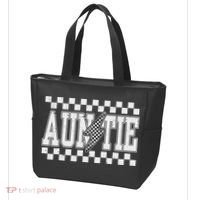 Retro Lightning Auntie Checkered Funny Auntie For Women Tote Bag thumb 3