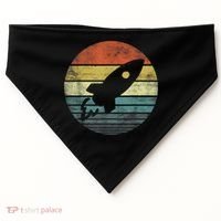 Rocket Launch Astronomy Funny Retro Rocket Space Ship USA-Made Doggie Bandana thumb 0