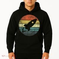 Rocket Launch Astronomy Funny Retro Rocket Space Ship Hoodie thumb 2