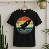 Rocket Launch Astronomy Funny Retro Rocket Space Ship T-Shirt thumb 2