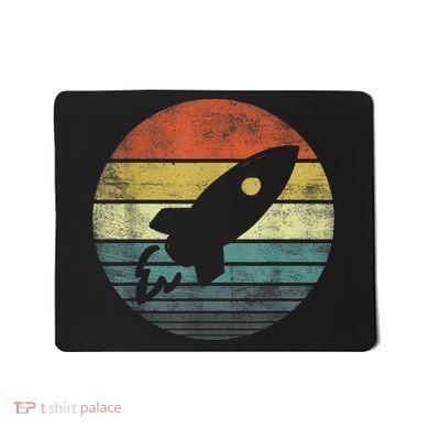 Rocket Launch Astronomy Funny Retro Rocket Space Ship Mousepad