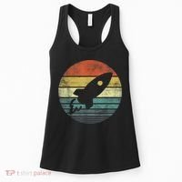 Rocket Launch Astronomy Funny Retro Rocket Space Ship Women's Tank Top thumb 0