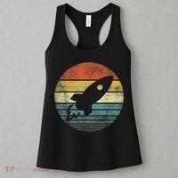 Rocket Launch Astronomy Funny Retro Rocket Space Ship Women's Tank Top thumb 3