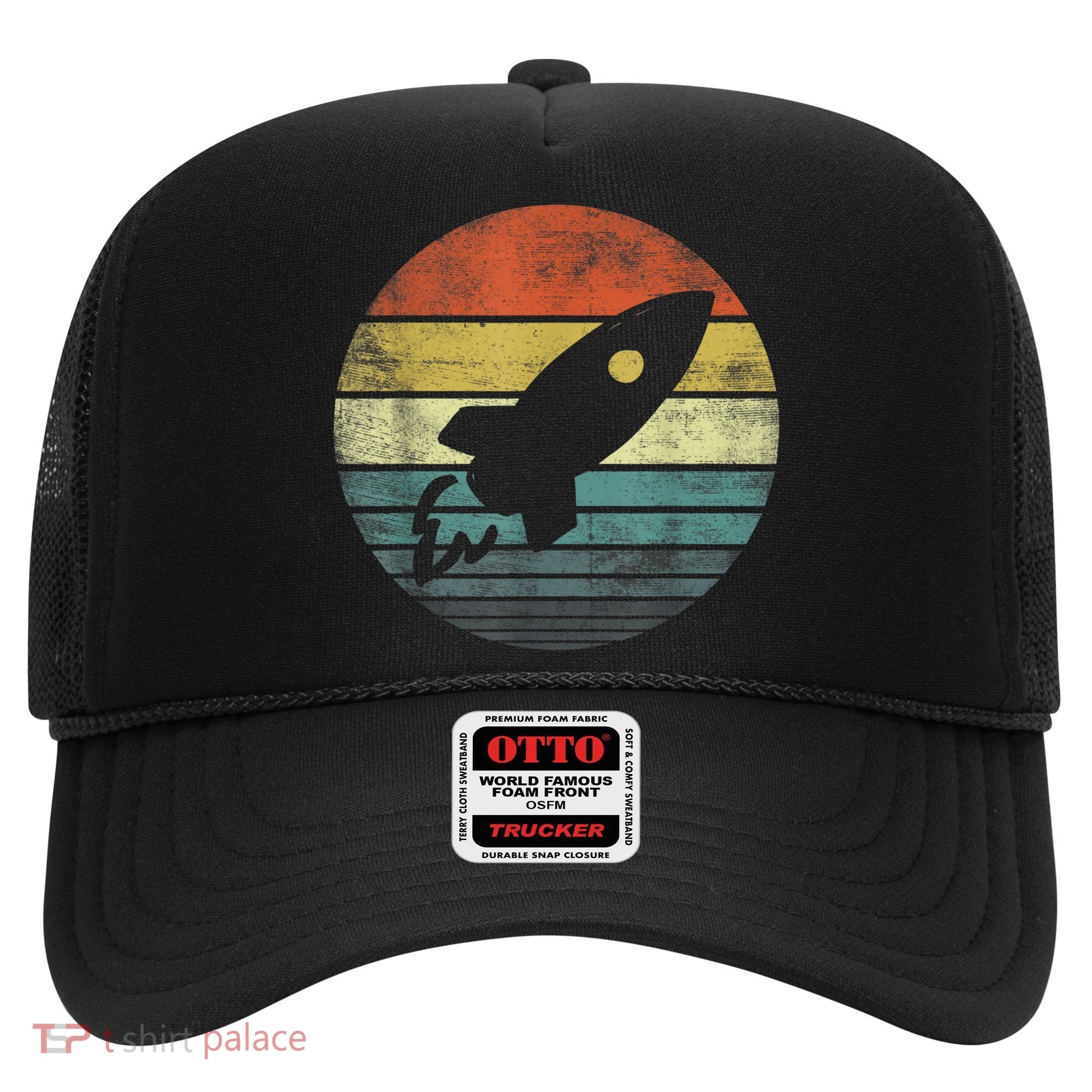 Rocket Launch Astronomy Funny Retro Rocket Space Ship Hat