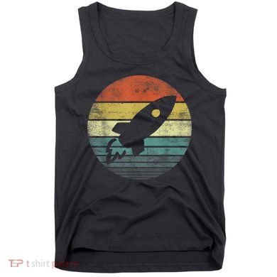 Rocket Launch Astronomy Funny Retro Rocket Space Ship Tank Top