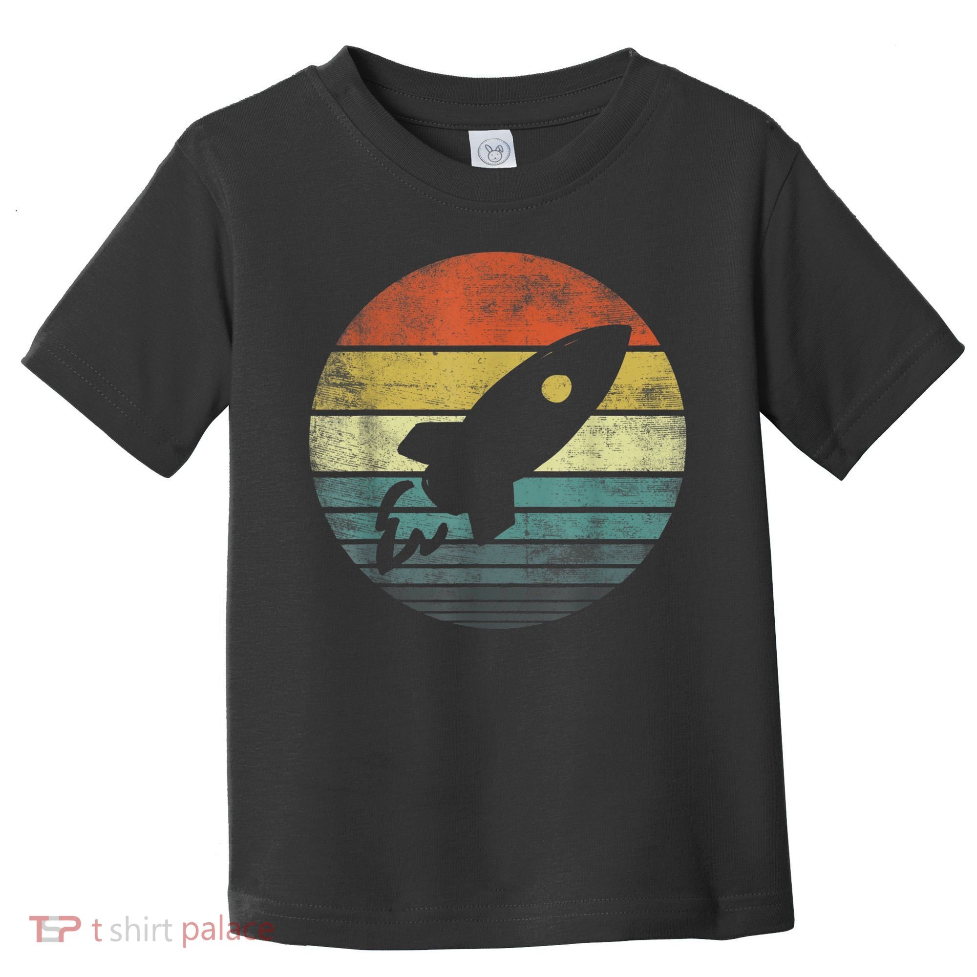 Rocket Launch Astronomy Funny Retro Rocket Space Ship Toddler T-Shirt