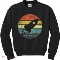 Rocket Launch Astronomy Funny Retro Rocket Space Ship Kids Sweatshirt thumb 0