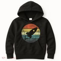 Rocket Launch Astronomy Funny Retro Rocket Space Ship Kids Hoodie thumb 0