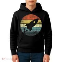 Rocket Launch Astronomy Funny Retro Rocket Space Ship Kids Hoodie thumb 4