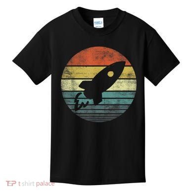 Rocket Launch Astronomy Funny Retro Rocket Space Ship Kids T-Shirt