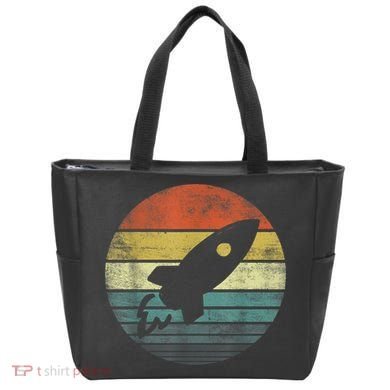 Rocket Launch Astronomy Funny Retro Rocket Space Ship Tote Bag