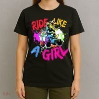 Ride Like A Girl ATV Lovers Quad Bike Biker Girl T-Shirt thumb 4