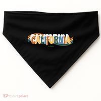 Retro Los Angeles California Cali Wave USA-Made Doggie Bandana thumb 0