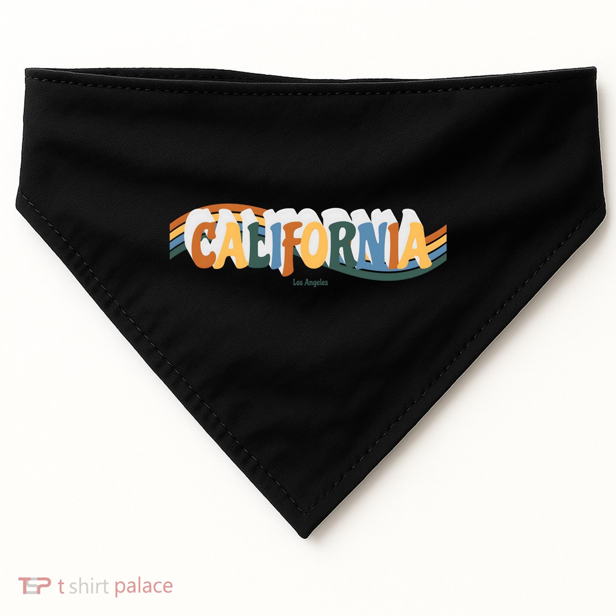 Retro Los Angeles California Cali Wave USA-Made Doggie Bandana