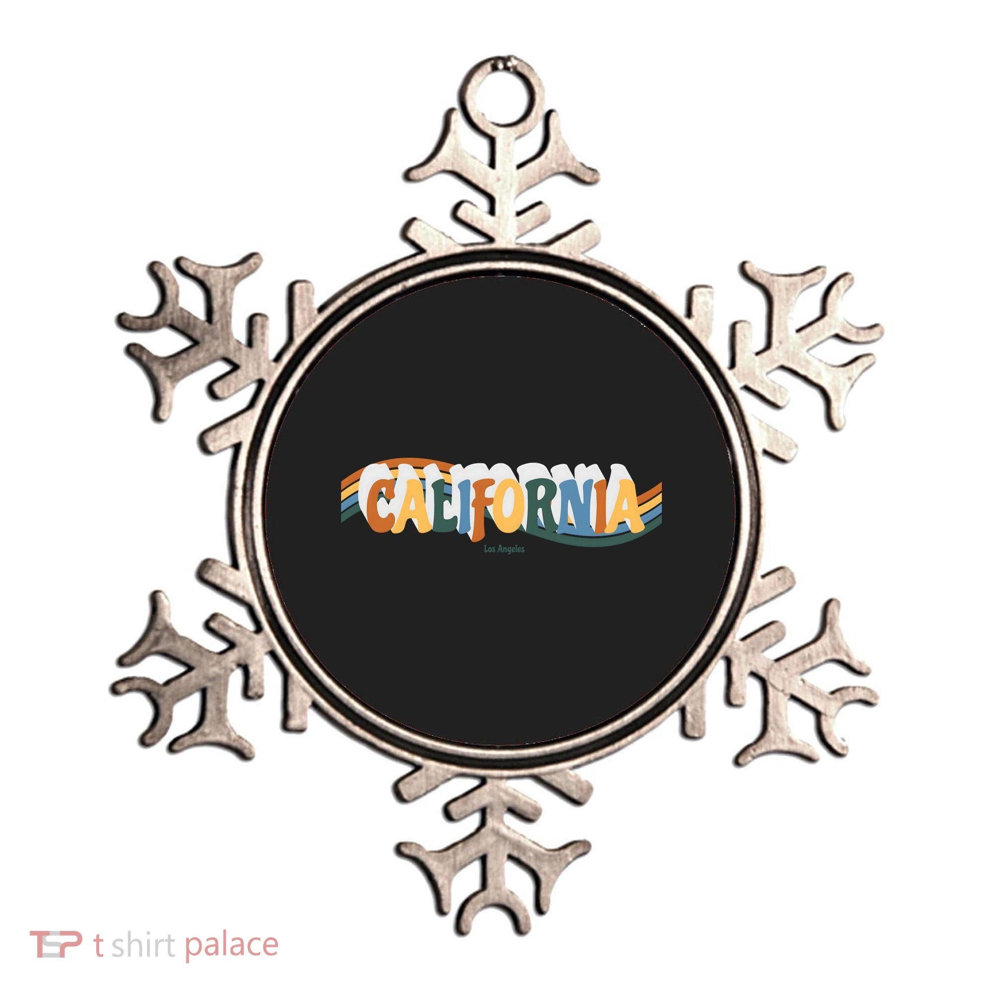 Retro Los Angeles California Cali Wave Ornament