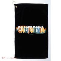 Retro Los Angeles California Cali Wave Golf Towel thumb 0