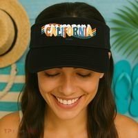 Retro Los Angeles California Cali Wave Visor thumb 2