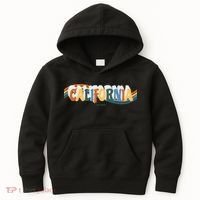 Retro Los Angeles California Cali Wave Kids Hoodie thumb 0