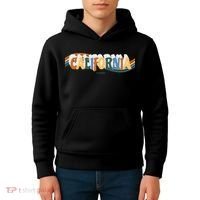 Retro Los Angeles California Cali Wave Kids Hoodie thumb 4