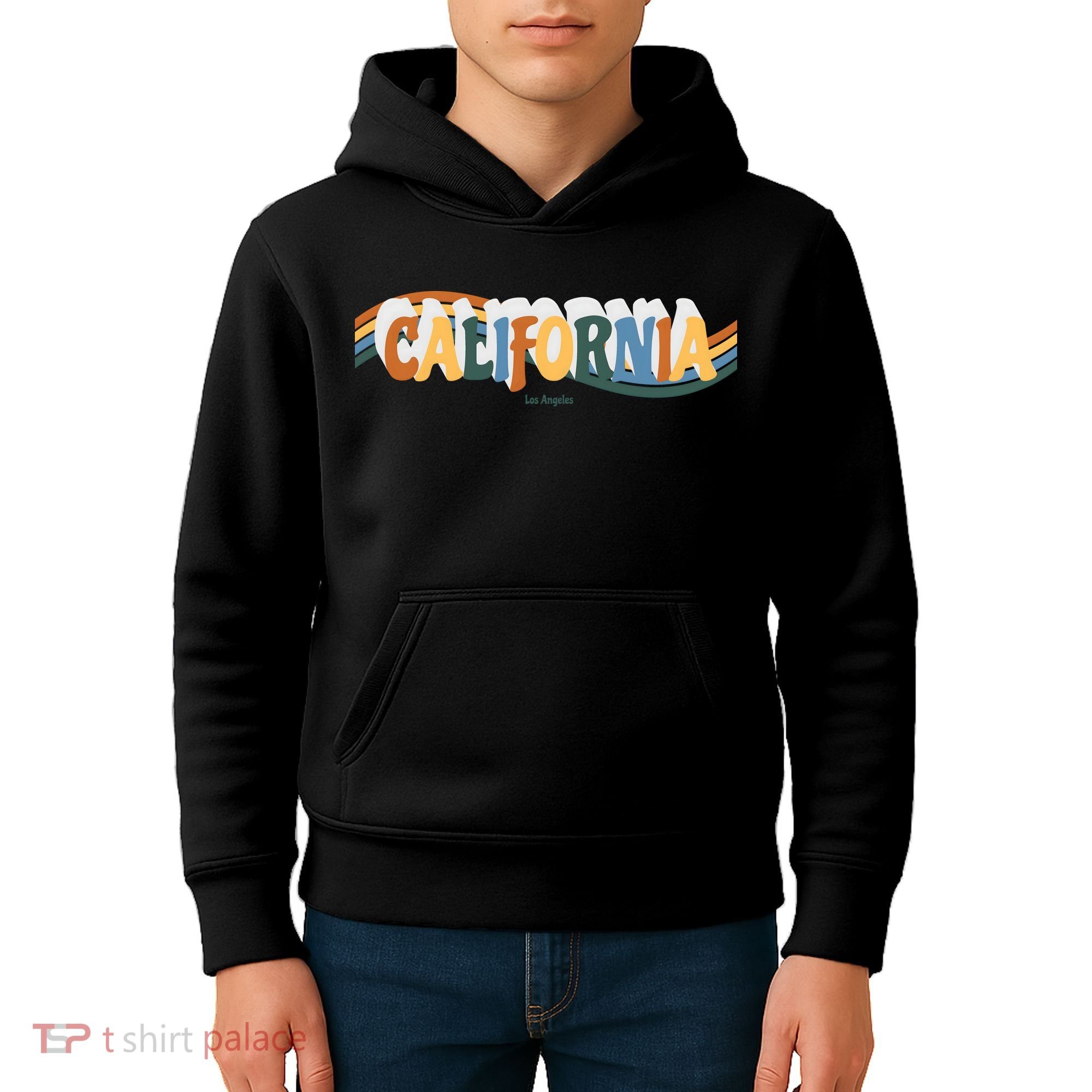 Retro Los Angeles California Cali Wave Kids Hoodie