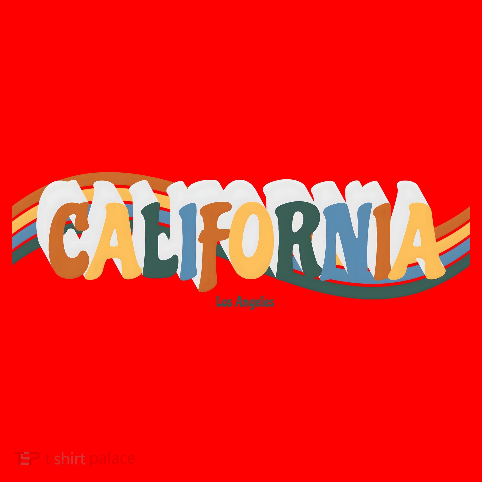 Retro Los Angeles California Cali Wave Santa Hat