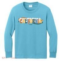Retro Los Angeles California Cali Wave Kids Long Sleeve Shirt thumb 0