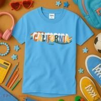 Retro Los Angeles California Cali Wave Kids T-Shirt thumb 3