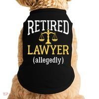 Retired Lawyer Allegedly Funny Attorney Retirement Doggie Tank thumb 0